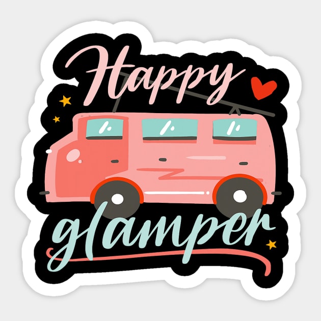 Happy Glamper Nature Glamping Camping Sticker by omorihisoka